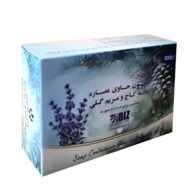 پک ۳ عددی صابون دست و صورت دانه کاج و مریم گلی