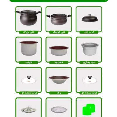 سرویس غذاپز همه کاره مدل ۱۱ پارچه ۱۲ نفره- آریا