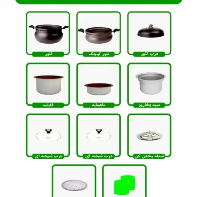سرویس غذاپز همه کاره مدل ۱۰پارچه ۸ نفره- آروشا